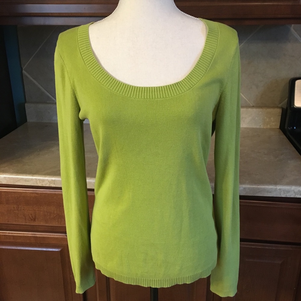 Ann Taylor Loft Pea Green Sweater Size Medium